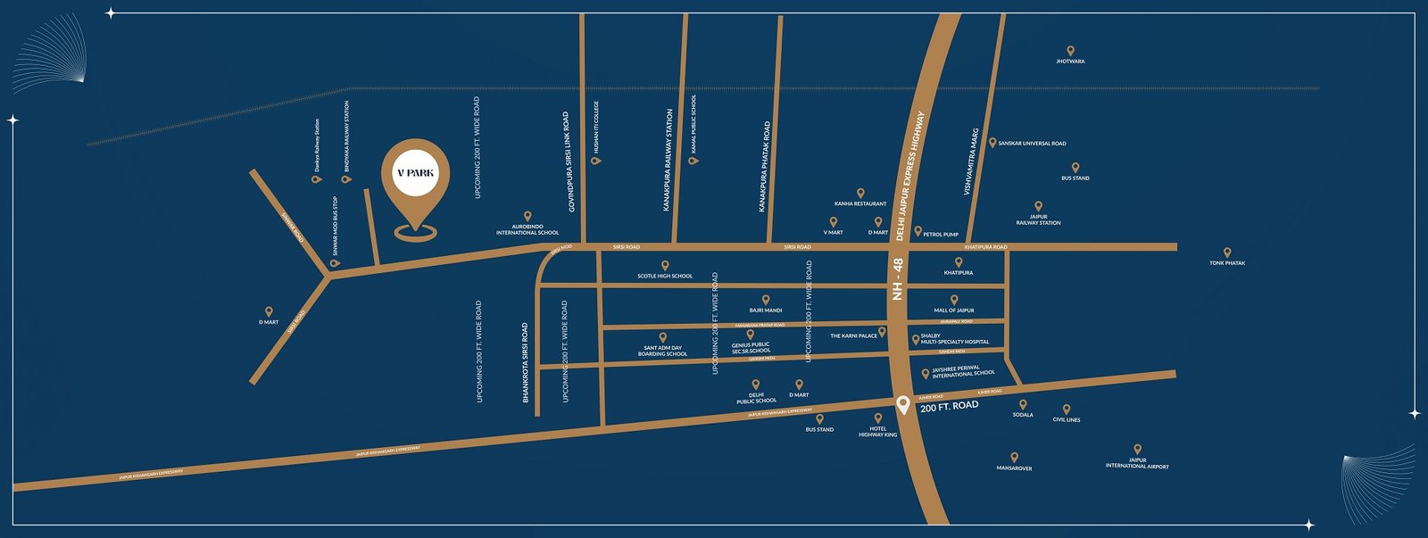 V Park Location Map